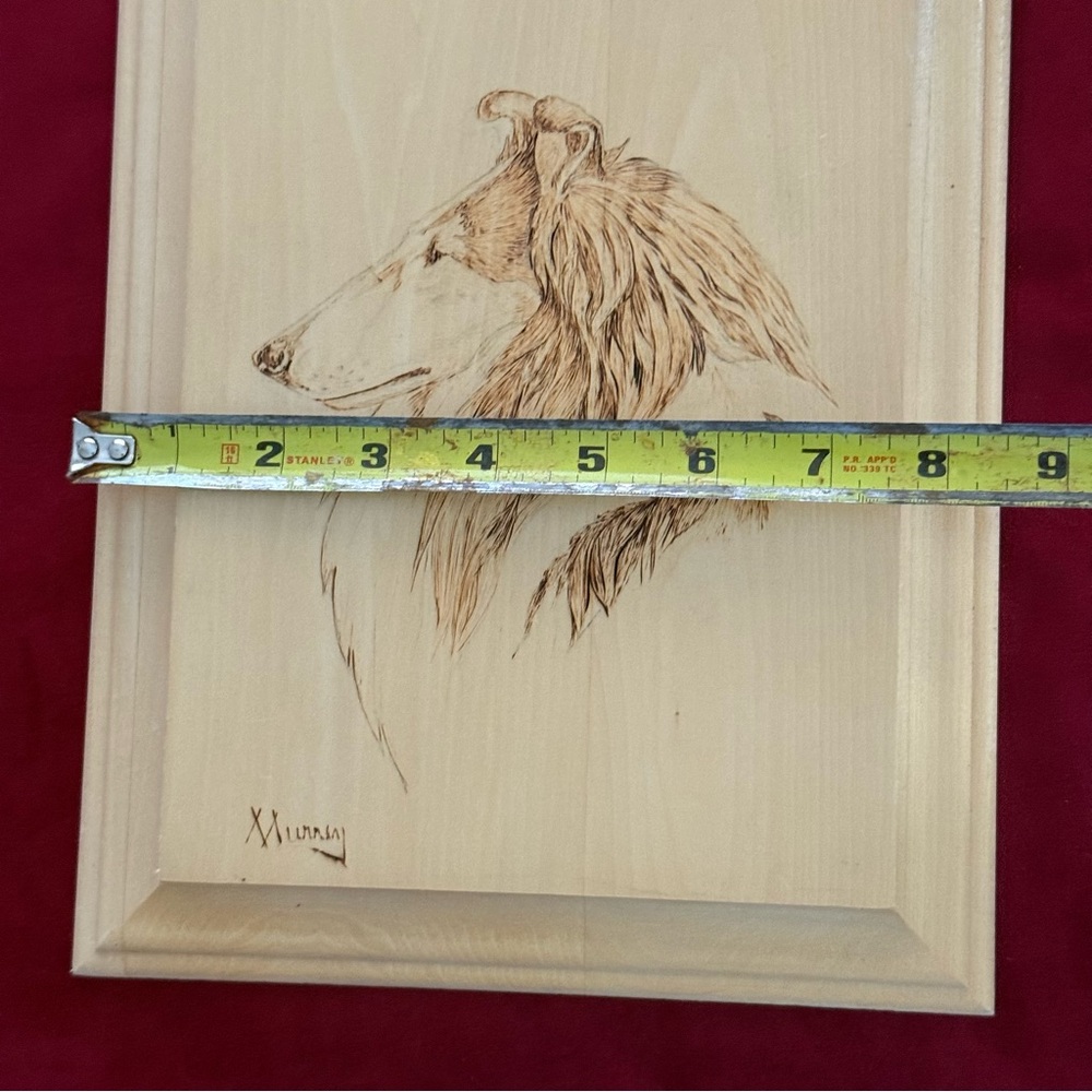 Wooden Collie Art Plaque by Murray - Picture 6 of 8